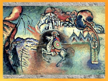 D'après Saint Georges et le Dragon, Vassily Kandinsky, 1915. (Marsailly/Blogostelle)