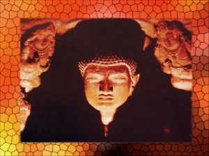 D'après le prêche du Buddha, sculpture, Ve siècle apjc, Ajanta, Inde Ancienne. (Marsailly/Blogostelle)