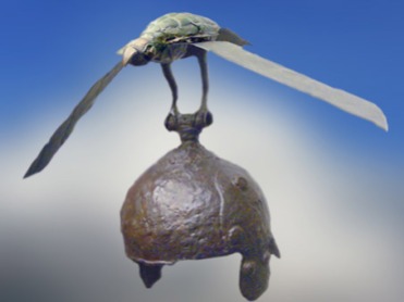 D'après un casque en fer, vautour en bronze, IV- IIIe siècle avjc, Roumanie, époque de La Tène, âge du Fer, art Celte. (Marsailly/Blogostelle)