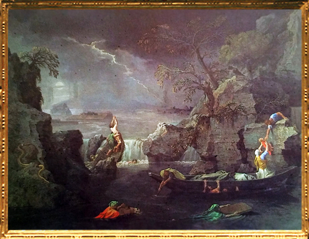 D'après L'Hiver ou le Déluge, Les Quatre Saisons, Nicolas Poussin, 1660-1664, XVIIe siècle, classicisme, France.  (Marsailly/Blogostelle)