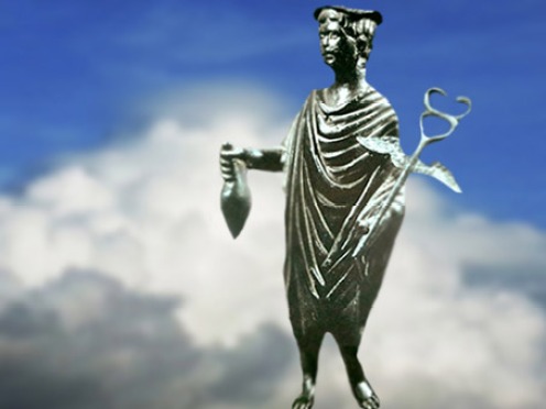 D'après Mercure, statuette en bronze, IIe siècle apjc, Gaule Romaine. (Marsailly/Blogostelle)