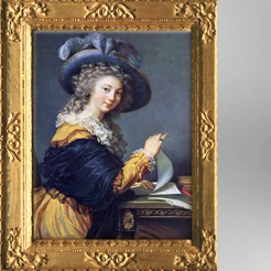 D'après une Femme pliant une lettre, 1784, Élisabeth Louise Vigée Le Brun. (Marsailly/Blogostelle)