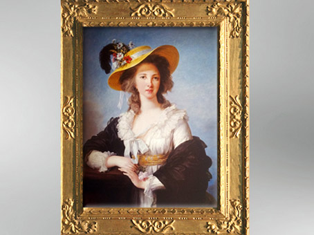 D'après la duchesse de Polignac en chapeau de paille, 1782, Élisabeth Louise Vigée Le Brun. (Marsailly/Blogostelle)