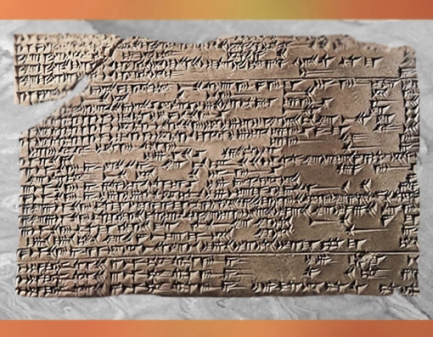D'après un texte relatif à l'astronomie, cunéiforme, Ier millénaire avjc, Mésopotamie. (Marsailly/Blogostelle)