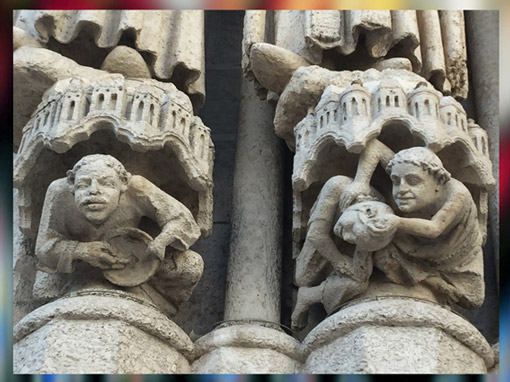 D'après des chapiteaux, cathédrale d'Amiens, 1270 apjc, art Gothique, France. (Marsailly/Blogostelle)