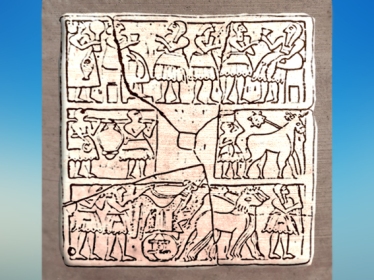D'après le relief dit du Nouvel-An, vers-2700-avjc, Khafadjé - Ur, époque des dynasties archaïques, Sumer, Mésopotamie. (Marsailly/Blogostelle)