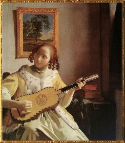 D'après une Femme jouant de la guitare, Johannes Vermeer, 1671-1672. (Marsailly/Blogostelle)