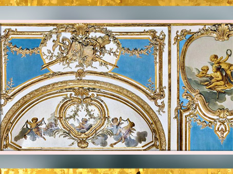 D’après le décor Rocaille d'un cabinet, hôtel Dangé, vers 1750-1755 apjc, Paris, XVIIIe siècle, France. (Marsailly/Blogostelle)