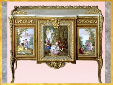 D’après une commode de Madame du Barry, de Martin Carlin, 1772, Paris, France, XVIIIe siècle, période Rocaille. (Marsailly/Blogostelle)