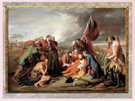 D’après La Mort du général Wolfe, de Benjamin West, 1770, huile sur toile, XVIIIe siècle, Néoclassique. (Marsailly/Blogostelle)