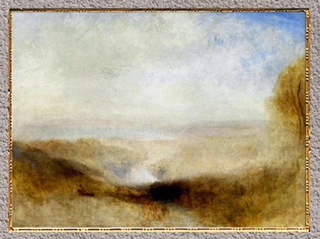D’après Paysage avec une rivière et une baie dans le lointain, de William Turner, vers 1845, XIXe siècle. (Marsailly/Blogostelle)