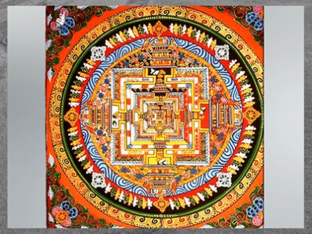 D’après un mandala tibétain Kalachakra, Roue du Temps, art Bouddhique. (Marsailly/Blogostelle)