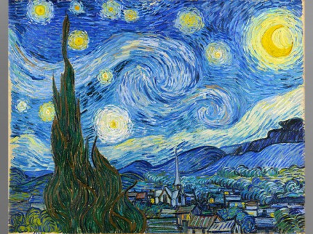 D'après La Nuit étoilée, Vincent van Gogh, 1889, huile sur toile, Saint Rémy de Provence, France, XIXe siècle. (Marsailly/Blogostelle)