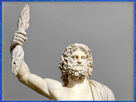 D'après Jupiter tonnant, dit Jupiter de Smyrne, marbre, IIe siècle apjc, restauration de Pierre Granier en 1686, France, statue antique. (Marsailly/Blogostelle)