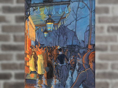 D'après L'Avenue de Clichy, cinq heures du soir, Vincent Van Gogh, 1887, huile sur toile, Paris, fin XIXe siècle. (Marsailly/Blogostelle)
