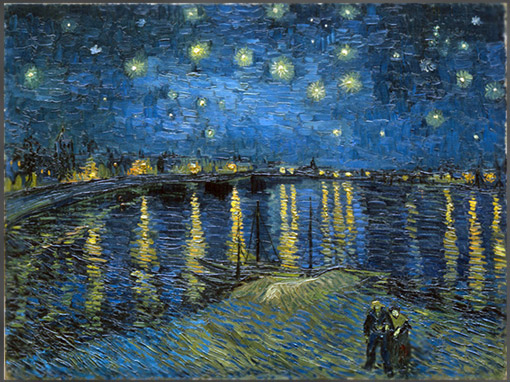 D’après La Nuit étoilée, Vincent Van Gogh, 1888, huile sur toile, Arles, France, fin XIXe siècle. (Marsailly/Blogostelle)